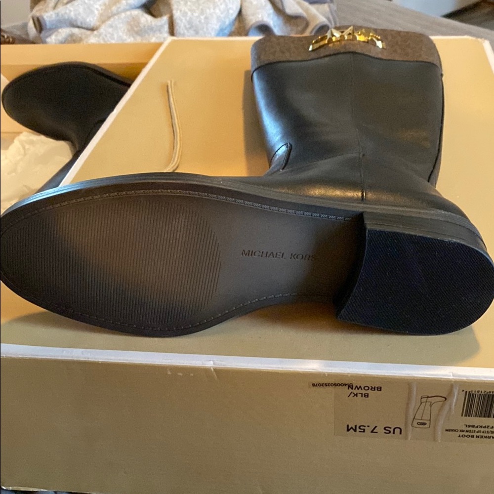 Michael Kors Black and Gray Boots